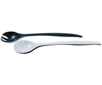Duo Salatbesteck schwarz/weiss 29 cm