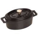 Topf oval schwarz 2.35 lt., 23cm