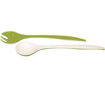 Duo Mini Salatbesteck grn/weiss 22 cm