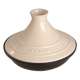 Tajine Guss/Keramik schwarz/crme 28cm