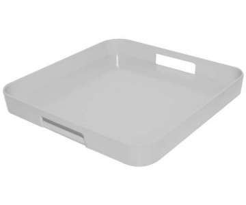 Gallery Tablett quadratisch weiss 33x33 cm