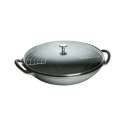 Wok grau mit Glasdeckel 5.7 lt., 37cm