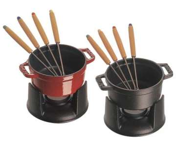 Fondue schwarz Mini 6tlg. 10cm