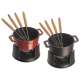 Fondue schwarz Mini 6tlg. 10cm