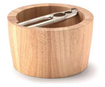 Gummibaum Nussschale rund mit Knacker 19cm