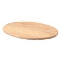 Gummibaum Schneidebrett oval, gelt 30x20x1.2 cm