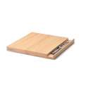 Gummibaum Ksebrett mit Messer gelt, 30x30x2.5 cm