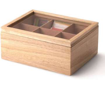 Gummibaum Teebox, 23x17.5x10 cm