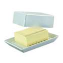 TRIC/weiss Butterdose m. transp. Kunststoffdeckel 250g