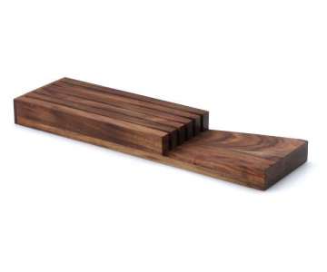 Akazie Messerblock liegend fr 5 Messer, 39x11cm
