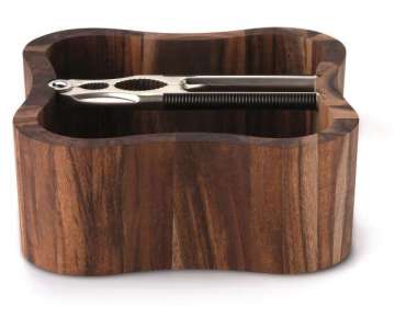 Akazie Nussschale mit Knacker 24.5x24.5x8 cm