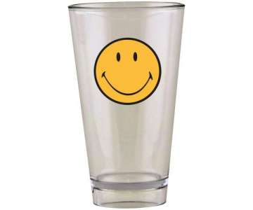 Smiley Becher, gelb/weiss 30 cl