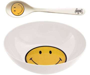 Smiley Klassik Frhstck 2er Set weiss