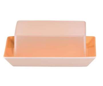 TRIC/orange Butterdose mit  Kunststoffdeckel 250g