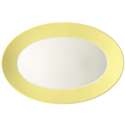 TRIC/gelb Platte oval (Fahne) 38cm