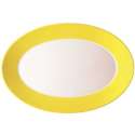 TRIC/Sun gelb Platte oval (Fahne) 33cm