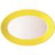 TRIC/Sun gelb Platte oval (Fahne) 33cm