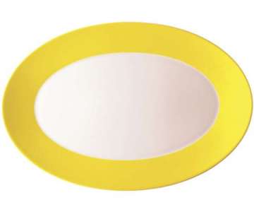 TRIC/Sun gelb Platte oval (Fahne) 38cm
