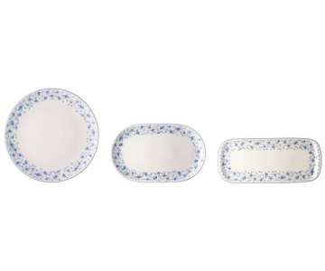 Form 1382/Blaubl�ten Platte oval 32cm