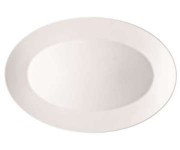 TRIC/weiss Platte oval (Fahne) 38cm