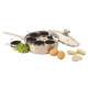 Gourmetpfanne mit Pyrex-Deckel 6 Behlter 22cm