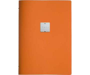 Menkarte A4 orange Metallschild menu