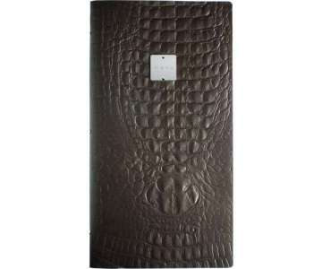 Menkarte Maxi braun-kroko Metallschild menu