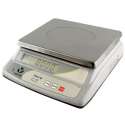 Tischwaage m. LCD Anzeige+Akku bis 15kg, Teilung 1g 23x30cm