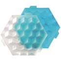 Eiswrfelbehlter hellblau, 21.8x19.8x4.5 cm, 2.5 dl