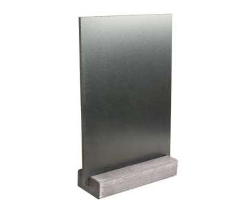 PVC Tafel SCHWARZ mit Holzsteller 15x21cm
