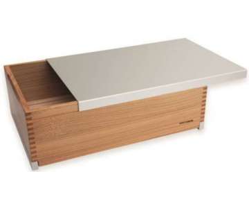 Brotkasten Kirschbaum-Aluminium 39x26x13cm