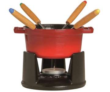 Fondue kirschrot Mini 6tlg. 10cm