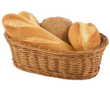 Brot- und Obstkorb oval, ca.27 x 18 cm, H 8.5cm