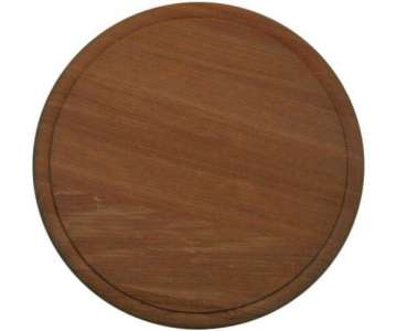 Schneidebrett rund gelt 25x1.5cm 2er-Set, Buche