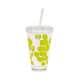 Dot Dot Becher mit Trinkhalm grn 48 cl