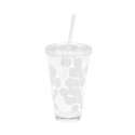 Dot Dot Becher mit Trinkhalm weiss 48 cl