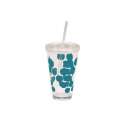 Dot Dot Becher mit Trinkhalm aqua blau 48 cl