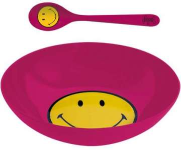 Smiley Klassik Frhstck 2er Set himbeere