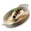 Auflaufform oval mit Griffen, 20x12.5x305 cm, weiss
