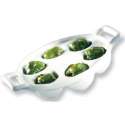 Schneckenpfanne 6 Lcher oval, weiss