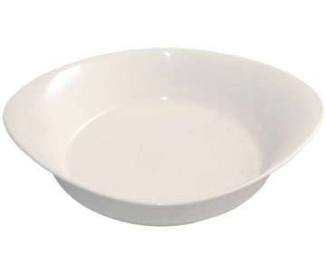 Gratinform oval mit Griffen, 15 cm, weiss
