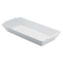 Platte rechteckig tief 40x15 cm, weiss