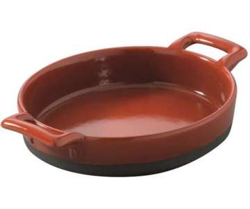 Crme Brle oval, 12.5x11.5x2.8 cm, rot