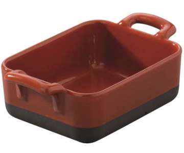 Schale rechteckig, 12x10x5 cm, rot