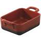 Schale rechteckig, 12x10x5 cm, rot