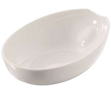 Schale oval, 15x11x5 cm, weiss