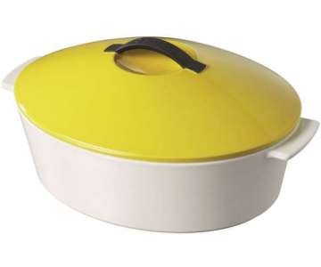 Kasserolle oval, 32.5x26.5x16 cm, 4.2l, gelb, Induktion GK