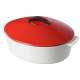 Kasserolle oval, 32.5x26.5x16 cm, 4.2l, rot, Induktion GK