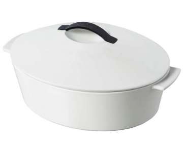 Kasserolle oval, 32.5x26.5x16 cm, 4.2l, weiss, Induktion GK