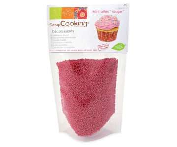 Dekorzucker Minikgelchen rot 50g